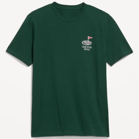 Old Navy Mens Dark Green Golf Graphic Tee - Picture 2 of 8